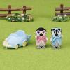 imageCalico Critters Penguin Babies Ride n Play  Doll Playset with 2 Poseable Figures Pushcart ampamp MorePenguin Babies Ride n Play