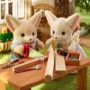imageCalico Critters Pookie Panda Family Dolls Dollhouse Figures Collectible Toys with 4 Figures IncludedFennec Fox Family