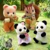 imageCalico Critters Pookie Panda Family Dolls Dollhouse Figures Collectible Toys with 4 Figures IncludedPookie Panda Family