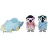 imageCalico Critters Penguin Babies Ride n Play  Doll Playset with 2 Poseable Figures Pushcart ampamp MorePenguin Babies Ride n Play