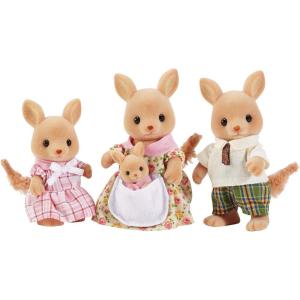 imageCalico Critters Pookie Panda Family Dolls Dollhouse Figures Collectible Toys with 4 Figures IncludedHopper Kangaroo Family