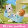 imageCalico Critters Baby Windmill Park Dollhouse Playset with Persian Cat Figure Included includes windmill with swing slide seesaw and figure MediumBaby Windmill Park
