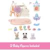 imageCalico Critters Baby Windmill Park Dollhouse Playset with Persian Cat Figure Included includes windmill with swing slide seesaw and figure MediumBaby Amusement Park