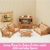 imageCalico Critters Comfy Living Room Set  Toy Dollhouse Furniture ampamp Accessories Set for Ages 3Comfy Living Room Set