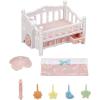 imageCalico Critters Crib with Mobile  Interactive Dollhouse Furniture Set with Working Features