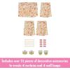 imageCalico Critters Doll House Furniture and Dcor Wall Lamps ampamp Curtains Set Multicolor