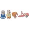 imageCalico Critters Husky Brother ampamp Sisters Tandem Cycling Set Dollhouse Playset with Figures and Accessories