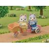 imageCalico Critters Husky Brother ampamp Sisters Tandem Cycling Set Dollhouse Playset with Figures and Accessories