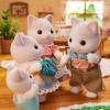imageCalico Critters Persian Cat Family  Set of 4 Collectible Doll Figures for Children Ages 3Latte Cat Family