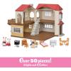 imageCalico Critters Red Roof Country Home  Dollhouse Playset with Figures Furniture and Accessories for Ages 3
