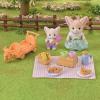 imageCalico Critters Sunny Picnic Set  Fennec Fox Sister ampamp Baby Doll Playset with Figures and Accessories