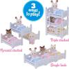imageCalico Critters Triple Baby Bunk Beds  Dollhouse Furniture Set for Ages 3Triple Baby Bunk Beds