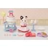 imageCalico Critters Tuxedo Cat Girls Party Time Playset Dollhouse Playset with Figure and Accessories
