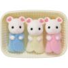imageCalico Critters Marshmallow Mouse Triplets  Adorable Set of 3 Baby Mice with Removable Clothing and Accessories