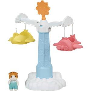 imageCalico Critters Baby Airplane Ride Dollhouse Playset with Maple Cat Figure Included