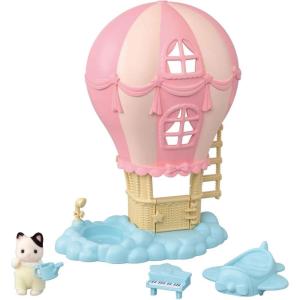 imageCalico Critters Baby Windmill Park Dollhouse Playset with Persian Cat Figure Included includes windmill with swing slide seesaw and figure MediumBaby Balloon Playhouse