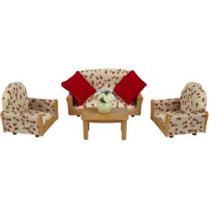 imageCalico Critters Comfy Living Room Set  Toy Dollhouse Furniture ampamp Accessories Set for Ages 3Living Room Suite
