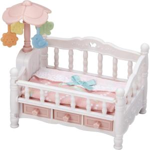 imageCalico Critters Crib with Mobile  Interactive Dollhouse Furniture Set with Working Features