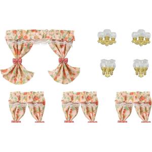 imageCalico Critters Doll House Furniture and Dcor Wall Lamps ampamp Curtains Set Multicolor