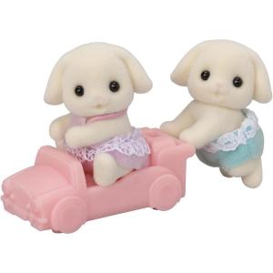 imageCalico Critters Flora Rabbit Twins  Set of 2 Collectible Doll Figures for Ages 3