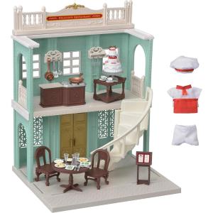 imageCalico Critters Town Series Delicious Restaurant Fashion Dollhouse Playset 36 months to 96 months Furniture and Accessories Included CC3012