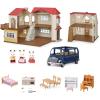 imageCalico Critters Red Roof Grand Mansion Gift Set Dollhouse Playset with 3 Figures Furniture Vehicle and Accessories