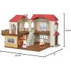 imageCalico Critters Red Roof Grand Mansion Gift Set Dollhouse Playset with 3 Figures Furniture Vehicle and Accessories