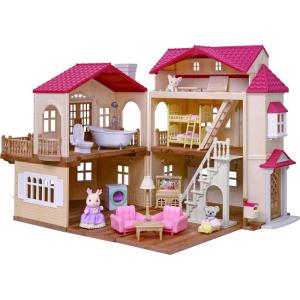 imageCalico Critters Red Roof Country Home Gift Set Dollhouse Playset with Figures Furniture and Accessories